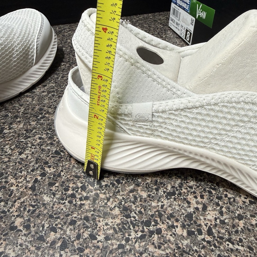 Skechers Vapor Foam Shoes Size 8 Move Smitten Vegan Memory Foam Sneakers White - Picture 14 of 16